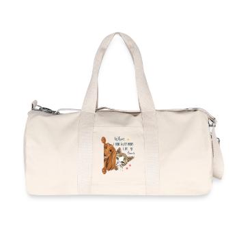 Dog and cat - Recycled Canvas Sports Bag by Stanley/Stella - natural - Front