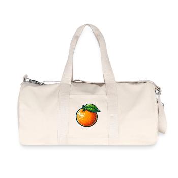 Orange Illustrée Colorée - Sac de sport en toile recyclée Stanley/Stella - blanc naturel - Devant