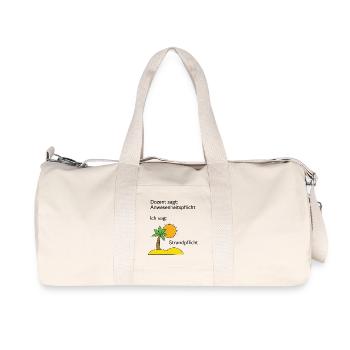 Cadeau de l’Université Disant « Beach Duty », étudiants - Sac de sport en toile recyclée Stanley/Stella - blanc naturel - Devant