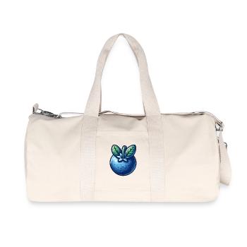 Luminous Blue Blueberry Pattern - Recycled Canvas Sports Bag by Stanley/Stella - natural - Front