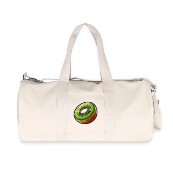 Helle Kiwi-Scheibe - Recycelte Canvas-Sporttasche von Stanley/Stella - Naturweiß - Vorne