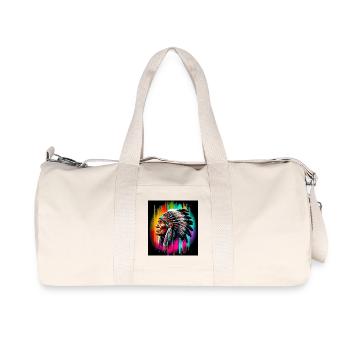 Amérindien Américain - Sac de sport en toile recyclée Stanley/Stella - blanc naturel - Devant