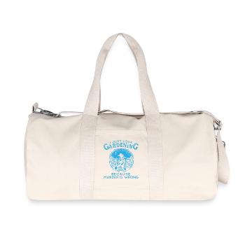 Gardening Humor Murder Is Wrong - Recycled Canvas Sports Bag by Stanley/Stella - natural - Front