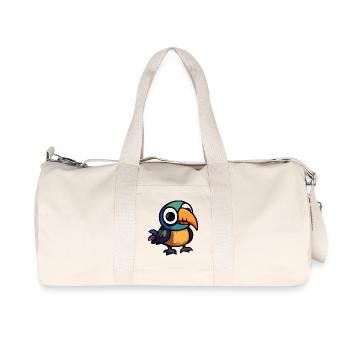 Toucan Bird Halloween Zombie - Recycled Canvas Sports Bag by Stanley/Stella - natural - Front