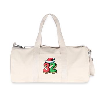 32 Number Biscuit Christmas - Recycled Canvas Sports Bag by Stanley/Stella - natural - Front