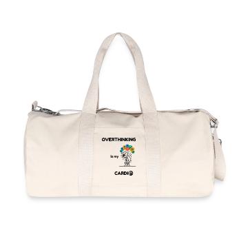 Overthinking Is My Cardio - Funny Anxiety Quote - Recycled Canvas Sports Bag by Stanley/Stella - natural - Front