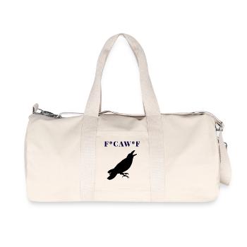 FCAWF Funny Crow Bird Design - Recycled Canvas Sports Bag by Stanley/Stella - natural - Front