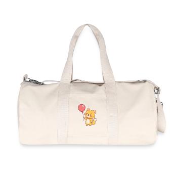Chat kawaii et ballon rose - Sac de sport en toile recyclée Stanley/Stella - blanc naturel - Devant