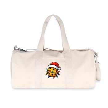 Funny Christmas Pickleball Players - Recycled Canvas Sports Bag by Stanley/Stella - natural - Front