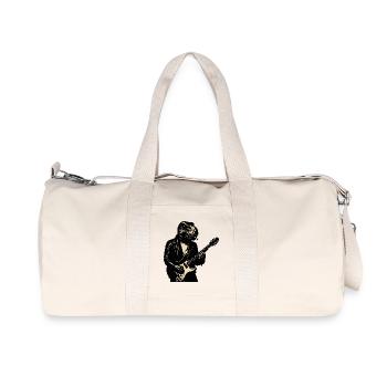 Tyranno Rocker Dino Guitarist - Recycled Canvas Sports Bag by Stanley/Stella - natural - Front