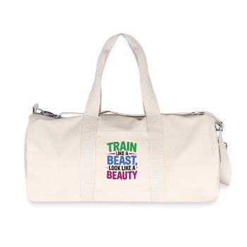 Train like a beast, look like a beauty - Recycled Canvas Sports Bag by Stanley/Stella - natural - Front