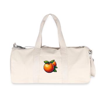 Oranges cartoon éclatantes - Sac de sport en toile recyclée Stanley/Stella - blanc naturel - Devant