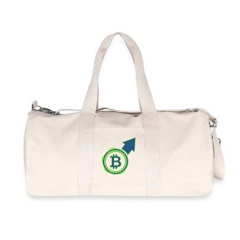 Bitcoin Bull Run Arrow To The Moon - Recycled Canvas Sports Bag by Stanley/Stella - natural - Front