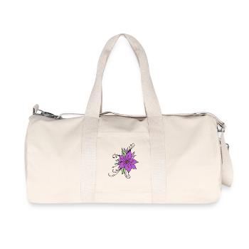 Hibiscus Flower - Recycled Canvas Sports Bag by Stanley/Stella - natural - Front