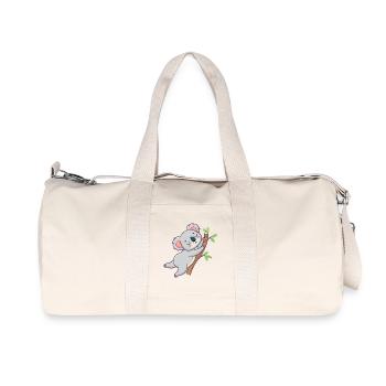 Koala câlin sur branche pastel - Sac de sport en toile recyclée Stanley/Stella - blanc naturel - Devant