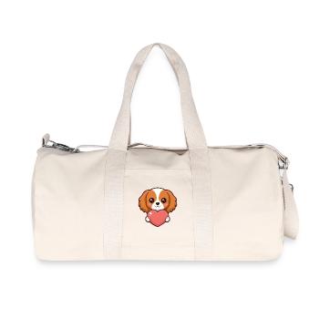 Cute Heart Puppy - Recycled Canvas Sports Bag by Stanley/Stella - natural - Front