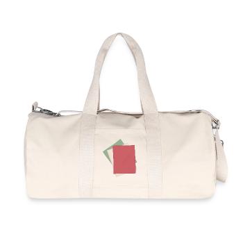 Pastellpapier Stapel - Recycelte Canvas-Sporttasche von Stanley/Stella - Naturweiß - Vorne
