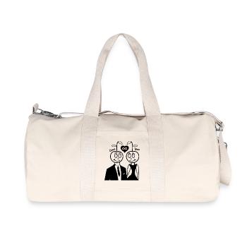 Happy Cherry - Couple Design - Sac de sport en toile recyclée Stanley/Stella - blanc naturel - Devant