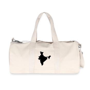 Karte von Indien - Recycelte Canvas-Sporttasche von Stanley/Stella - Naturweiß - Vorne