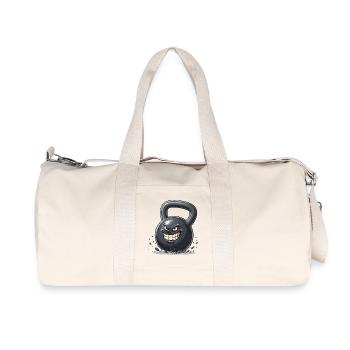 Wütende Kettlebell Kraftmonster - Recycelte Canvas-Sporttasche von Stanley/Stella - Naturweiß - Vorne