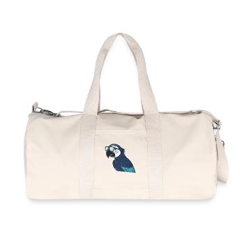 Parrot stylish green glasses - Recycled Canvas Sports Bag by Stanley/Stella - natural - Front