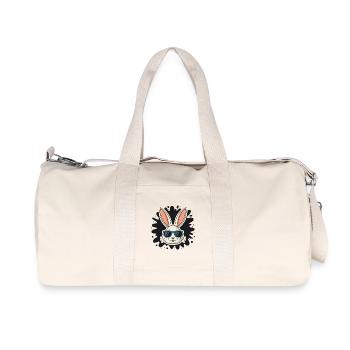 Rabbit Swag Blue Glasses - Recycled Canvas Sports Bag by Stanley/Stella - natural - Front