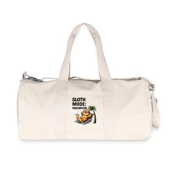 Faultierinsel entspannt in Hängematte - Recycelte Canvas-Sporttasche von Stanley/Stella - Naturweiß - Vorne
