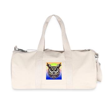 Eule - Recycelte Canvas-Sporttasche von Stanley/Stella - Naturweiß - Vorne
