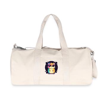 Hamster arc-en-ciel avec lunettes - Sac de sport en toile recyclée Stanley/Stella - blanc naturel - Devant