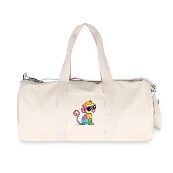 Rainbow Monkey Chic Brille - Recycelte Canvas-Sporttasche von Stanley/Stella - Naturweiß - Vorne
