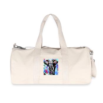 Elefant - Recycelte Canvas-Sporttasche von Stanley/Stella - Naturweiß - Vorne