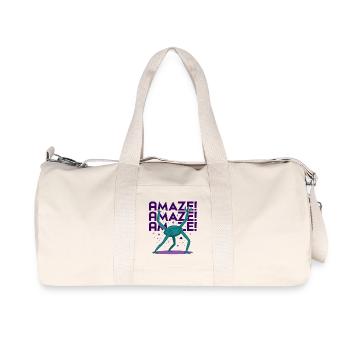 Rocky Inspired Alien Character - Recycled Canvas Sports Bag by Stanley/Stella - natural - Front