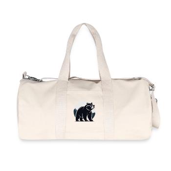 Mountain Black Bear Glasses - Recycled Canvas Sports Bag by Stanley/Stella - natural - Front