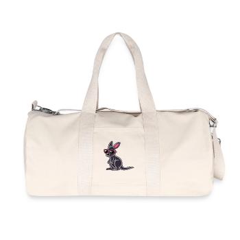 Dark Kangaroo Pink Glasses - Recycled Canvas Sports Bag by Stanley/Stella - natural - Front