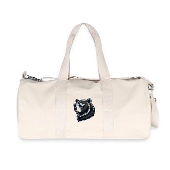 Ours en lunettes de soleil graphique - Sac de sport en toile recyclée Stanley/Stella - blanc naturel - Devant