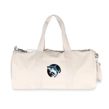Surfer shark with dark glasses - Recycled Canvas Sports Bag by Stanley/Stella - natural - Front
