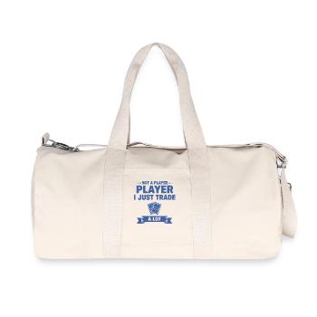 Not A Player I Just Trade A Lot Trading Card - Recycled Canvas Sports Bag by Stanley/Stella - natural - Front