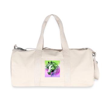 cheval - Sac de sport en toile recyclée Stanley/Stella - blanc naturel - Devant
