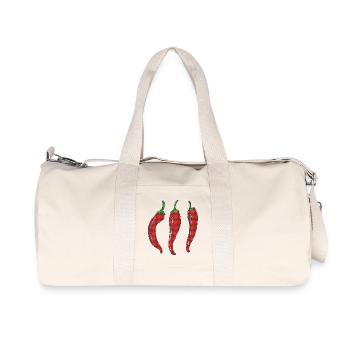 Mosaik Chili Trio - Recycelte Canvas-Sporttasche von Stanley/Stella - Naturweiß - Vorne