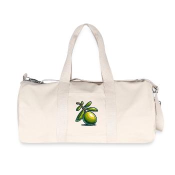 Helle botanische Cartoon-Olive - Recycelte Canvas-Sporttasche von Stanley/Stella - Naturweiß - Vorne
