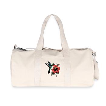 Flügelschlag In Tinte - Recycelte Canvas-Sporttasche von Stanley/Stella - Naturweiß - Vorne