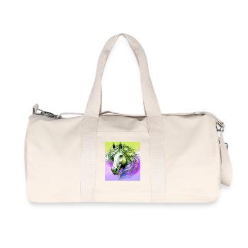 cheval - Sac de sport en toile recyclée Stanley/Stella - blanc naturel - Devant