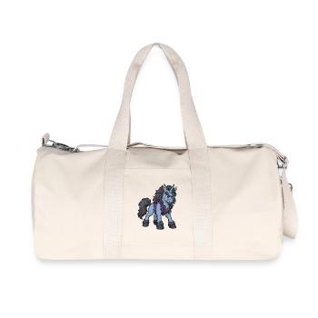 Werwolf-Einhorn zeigt seine Fangzähne - Recycelte Canvas-Sporttasche von Stanley/Stella - Naturweiß - Vorne