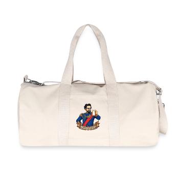 Bavaria-col - King Ludwig drunk - RAHMENLOS gift - Recycelte Canvas-Sporttasche von Stanley/Stella - Naturweiß - Vorne