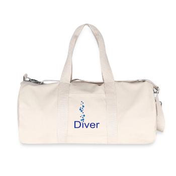 6061912 121511009 diver - Sac de sport en toile recyclée Stanley/Stella - blanc naturel - Devant