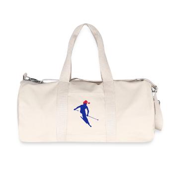skier - Recycled Canvas Sports Bag by Stanley/Stella - natural - Front
