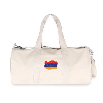 Roots roots flag homeland country Armenia png - Recycled Canvas Sports Bag by Stanley/Stella - natural - Front