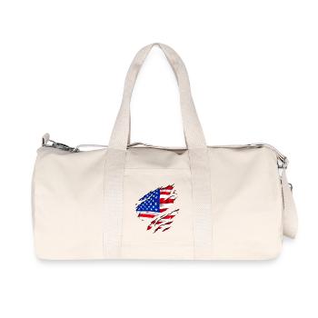 america design united - Sac de sport en toile recyclée Stanley/Stella - blanc naturel - Devant