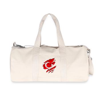 fahne türkei turkey - Recycelte Canvas-Sporttasche von Stanley/Stella - Naturweiß - Vorne