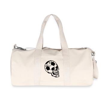 death head football ball head dead skul - Recycled Canvas Sports Bag by Stanley/Stella - natural - Front
